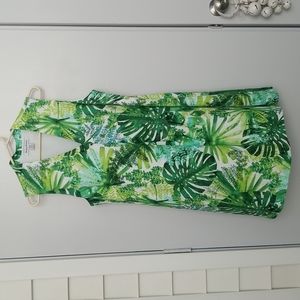 Tommy Bahama Tropical Palm Tree Dress size Med
